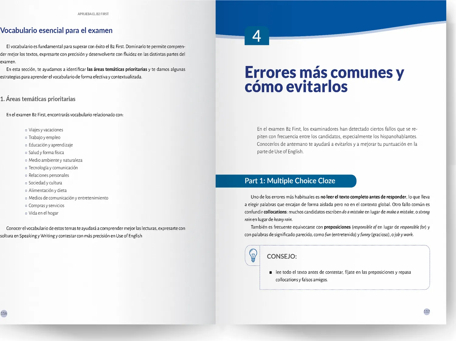Capítulo sobre vocabulario esencial y errores más comunes entre hispanohablantes